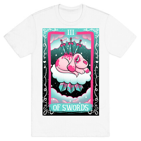 Creepy Cute Tarots: Three Of Swords T-Shirt