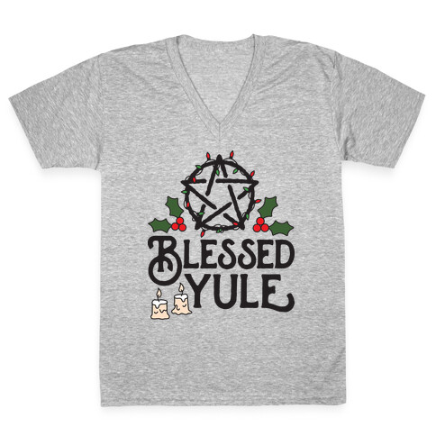 Blessed Yule V-Neck Tee Shirt