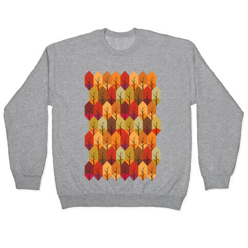 Geometric Fall Leaf Pattern Pullover