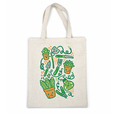 Kawaii Plants and Gardening Tools Casual Tote