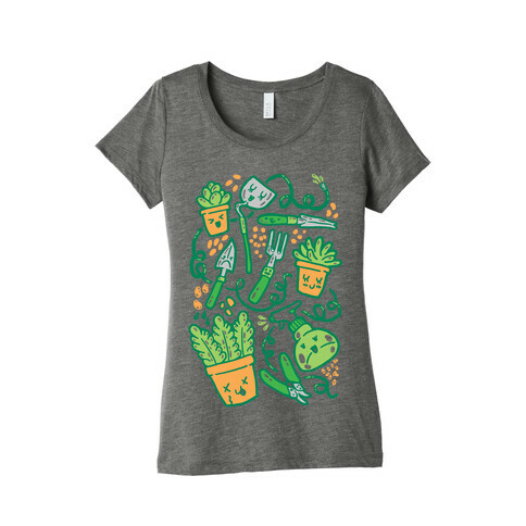 Kawaii Plants and Gardening Tools Womens T-Shirt