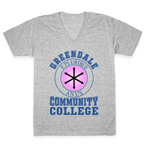 Greendale Community College  V-Neck Tee Shirt