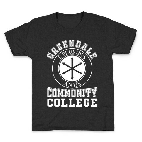 Greendale Community College All White Kids T-Shirt