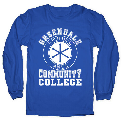 Greendale Community College All White Long Sleeve T-Shirt