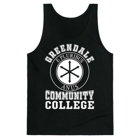 Greendale Community College All White Tank Top