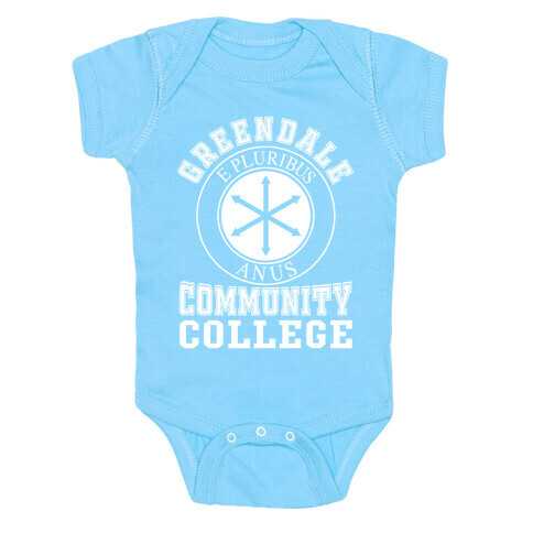 Greendale Community College All White Baby One-Piece
