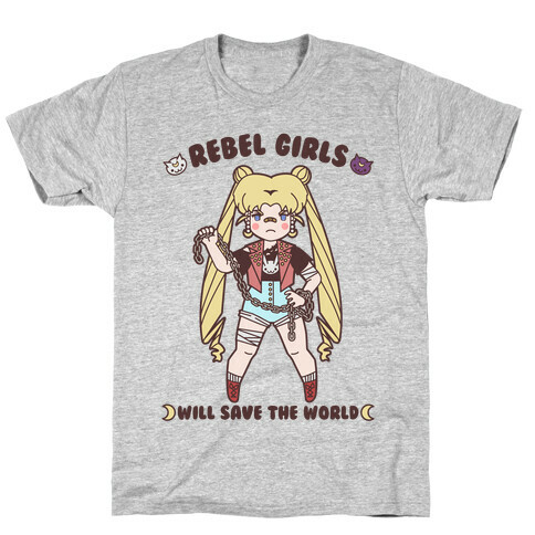 Rebel Girls Will Save The World Moon Parody T-Shirt