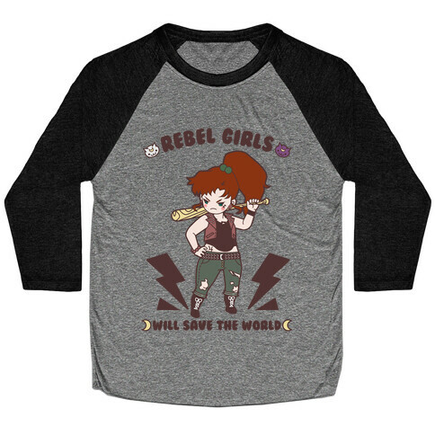 Rebel Girls Will Save The World Jupiter Parody Baseball Tee