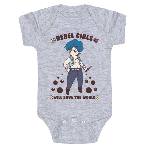 Rebel Girls Will Save The World Mercury Baby One-Piece