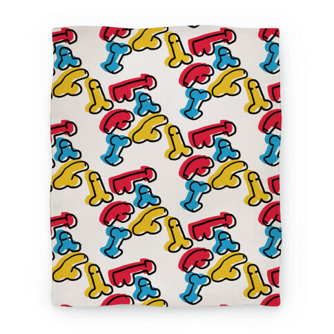 Pop Art Penis Pattern Blanket