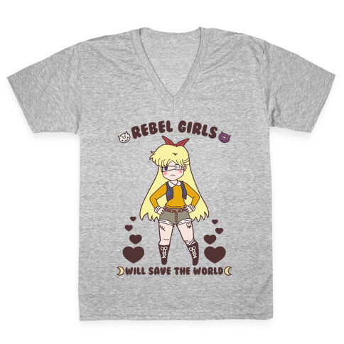 Rebel Girls Will Save The World Venus V-Neck Tee Shirt