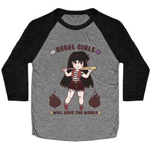 Rebel Girls Will Save The World Mars Parody Baseball Tee