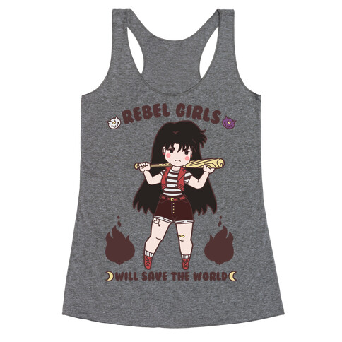 Rebel Girls Will Save The World Mars Parody Racerback Tank Top