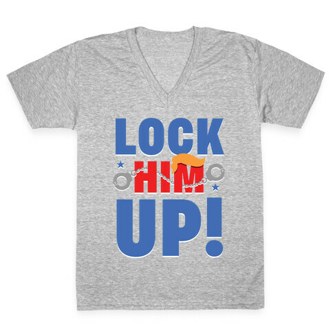 Lock Him Up! V-Neck Tee Shirt