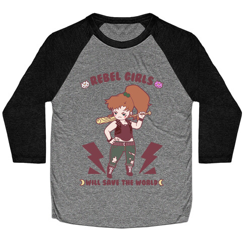 Rebel Girls Will Save The World Jupiter Parody Baseball Tee