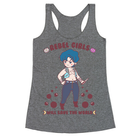 Rebel Girls Will Save The World Mercury Parody Racerback Tank Top