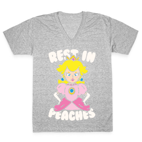 Rest In Peaches V-Neck Tee Shirt