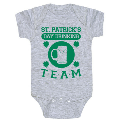 St. Patrick's Day Drinking Team Baby One-Piece