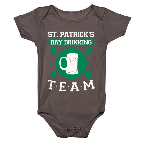 St. Patrick's Day Drinking Team Baby One-Piece