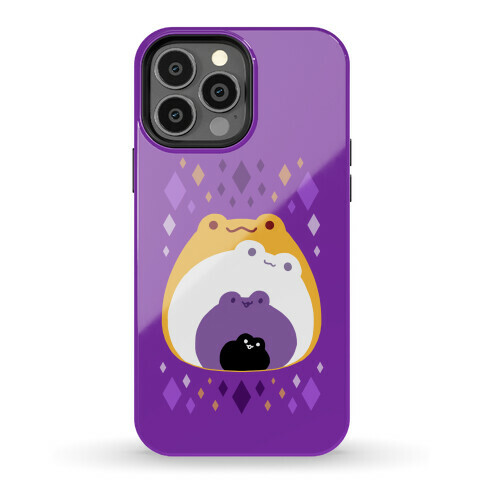 Frogs In Frogs In Frogs Nonbinary Pride Phone Case