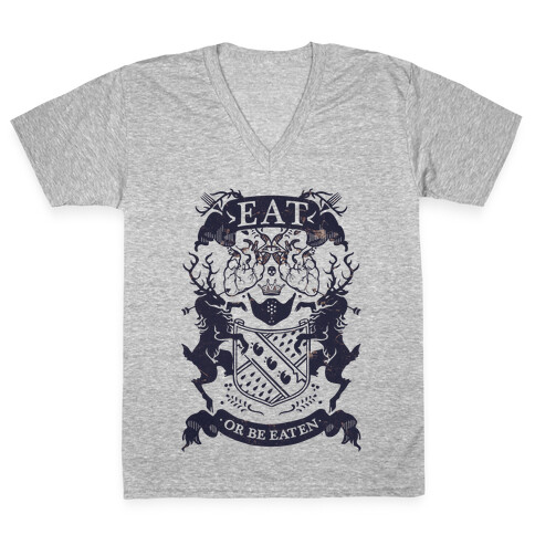 Eat Or Be Eaten V-Neck Tee Shirt