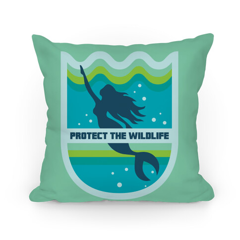 Protect The Wildlife (Mermaid) Pillow