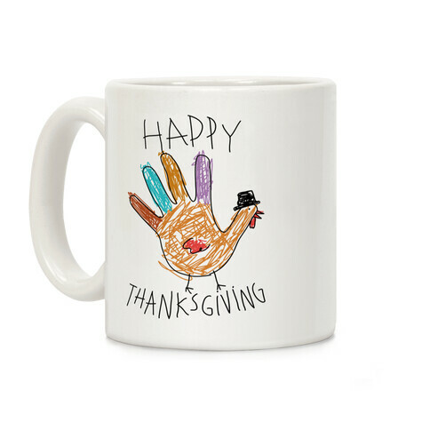 Happy Thanksgiving Hand Turkey Coffee Mug