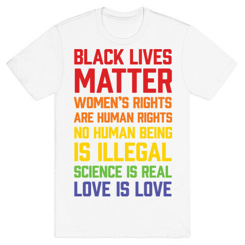 Black Lives Matter List T-Shirt