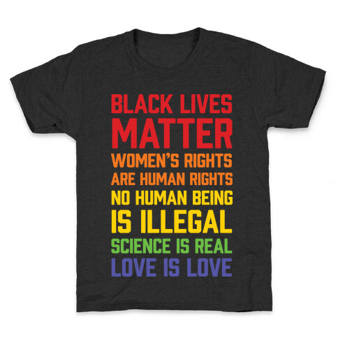 Black Lives Matter List Kids T-Shirt