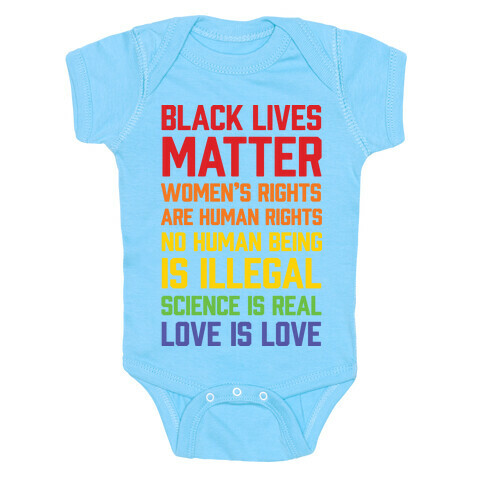 Black Lives Matter List Baby One-Piece