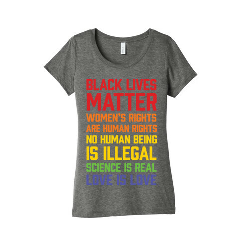 Black Lives Matter List Womens T-Shirt