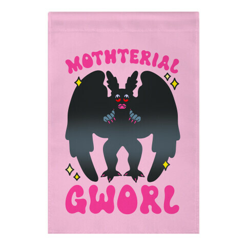 Mothterial Gworl Mothman Parody Garden Flag