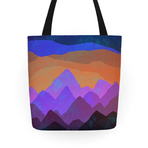 Abstract Mountain Sunset Tote