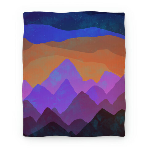 Abstract Mountain Sunset Blanket