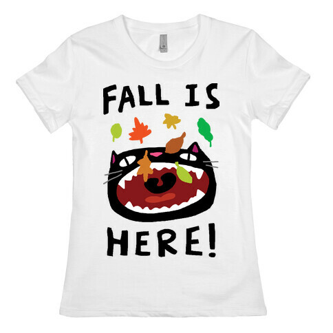Fall Is Here Cat Womens T-Shirt