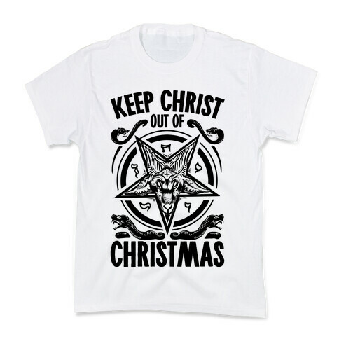 Keep Christ Out of Christmas Baphomet  Kids T-Shirt