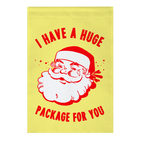 I Have A Huge Package For You Santa Garden Flag