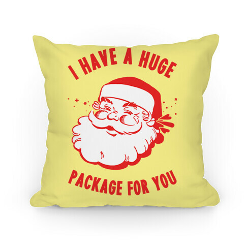 I Have A Huge Package For You Santa Pillow