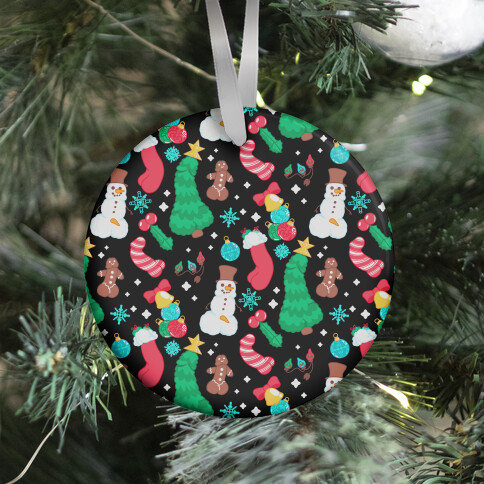 Christmas Peens Pattern Ornament