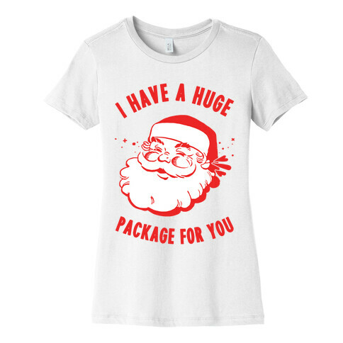 I Have A Huge Package For You Santa Womens T-Shirt