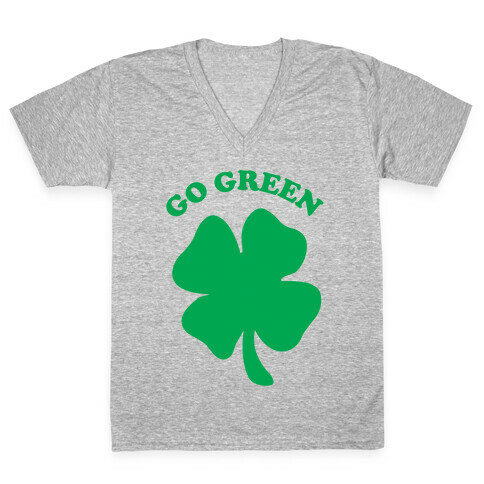 Go Green V-Neck Tee Shirt