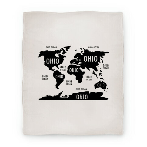 The Ohio World Map Blanket