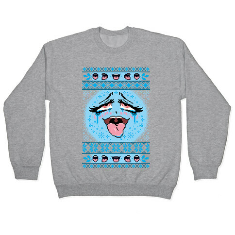 Ugly Ahegao Christmas Sweater Pullover