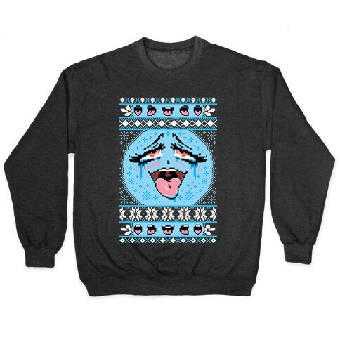 Ugly Ahegao Christmas Sweater Pullover