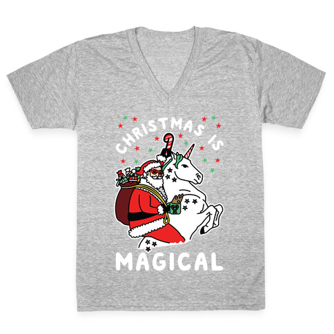 CHRISTMAS IS MAGICAL  V-Neck Tee Shirt