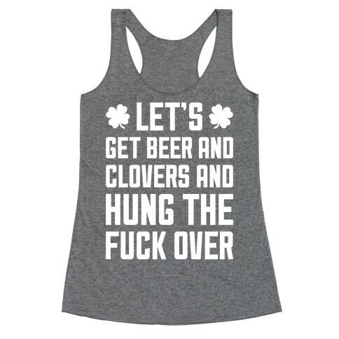 Beer And Clovers Racerback Tank Top