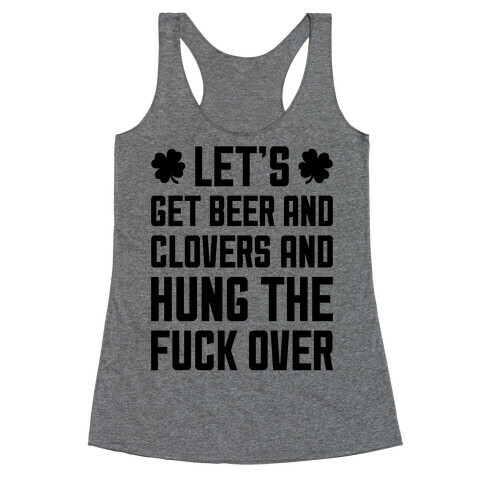 Beer And Clovers Racerback Tank Top