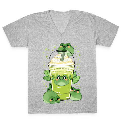 Matcha Froggyccino V-Neck Tee Shirt