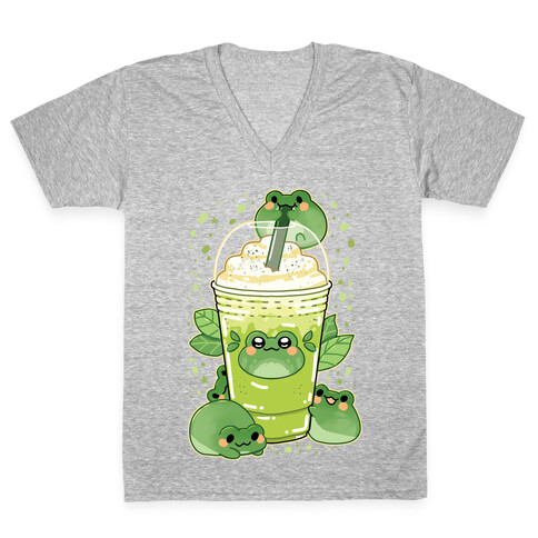 Matcha Froggyccino V-Neck Tee Shirt