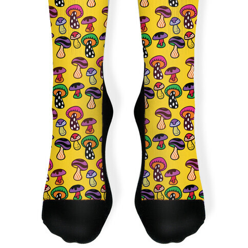 Funky Mushroom Pattern Sock